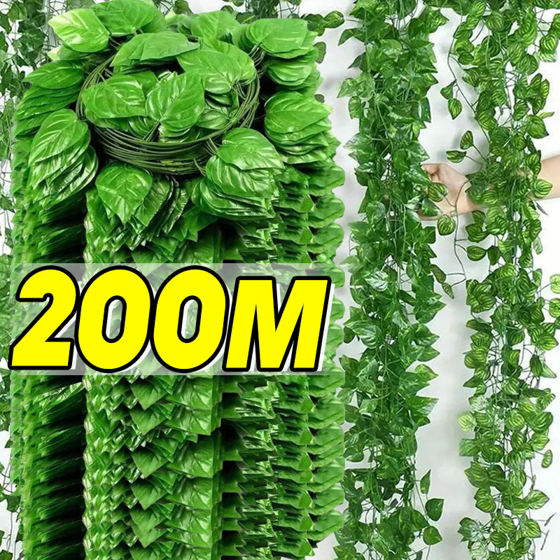 Preserved Moss Sheet - Kunstmatige Groene Klimopblad Rotan Creeper Bladeren