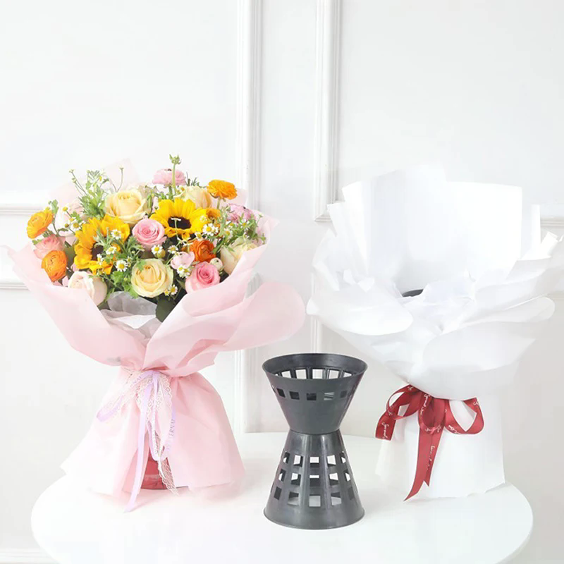 Florist Flower Supply - 1Pc Plastic Bloemverpakking Liner Boeket Basisbevestiging