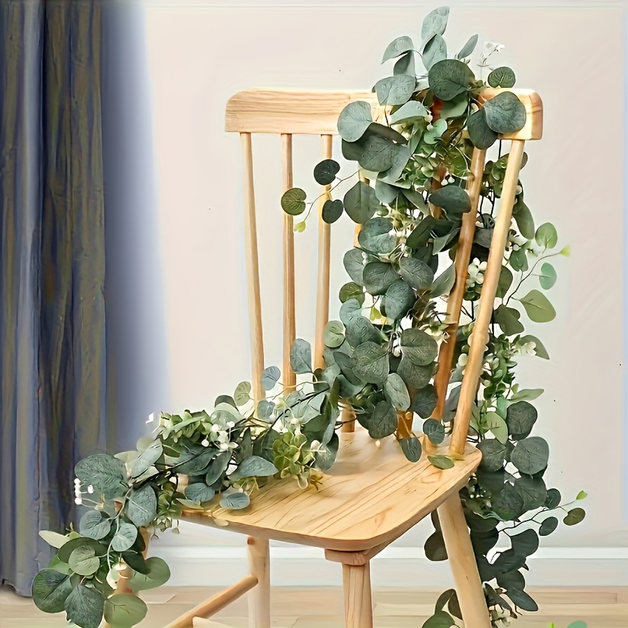 Eucalyptus Preserved - Kunstmatige eucalyptuskrans Faux groene wijnstok muurhangende