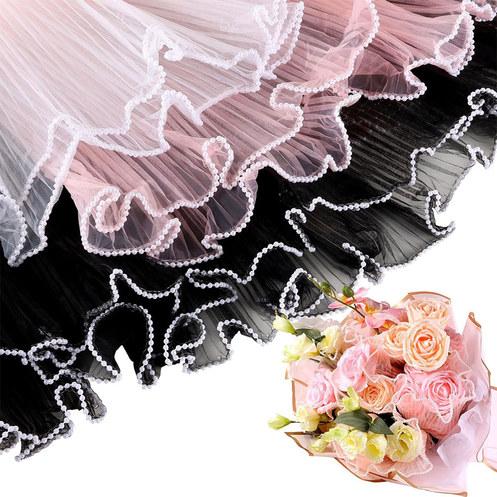 Florist Flower Supply - 28cmX3.8Yds Bloem Inpakpapier Parel Golf Garen