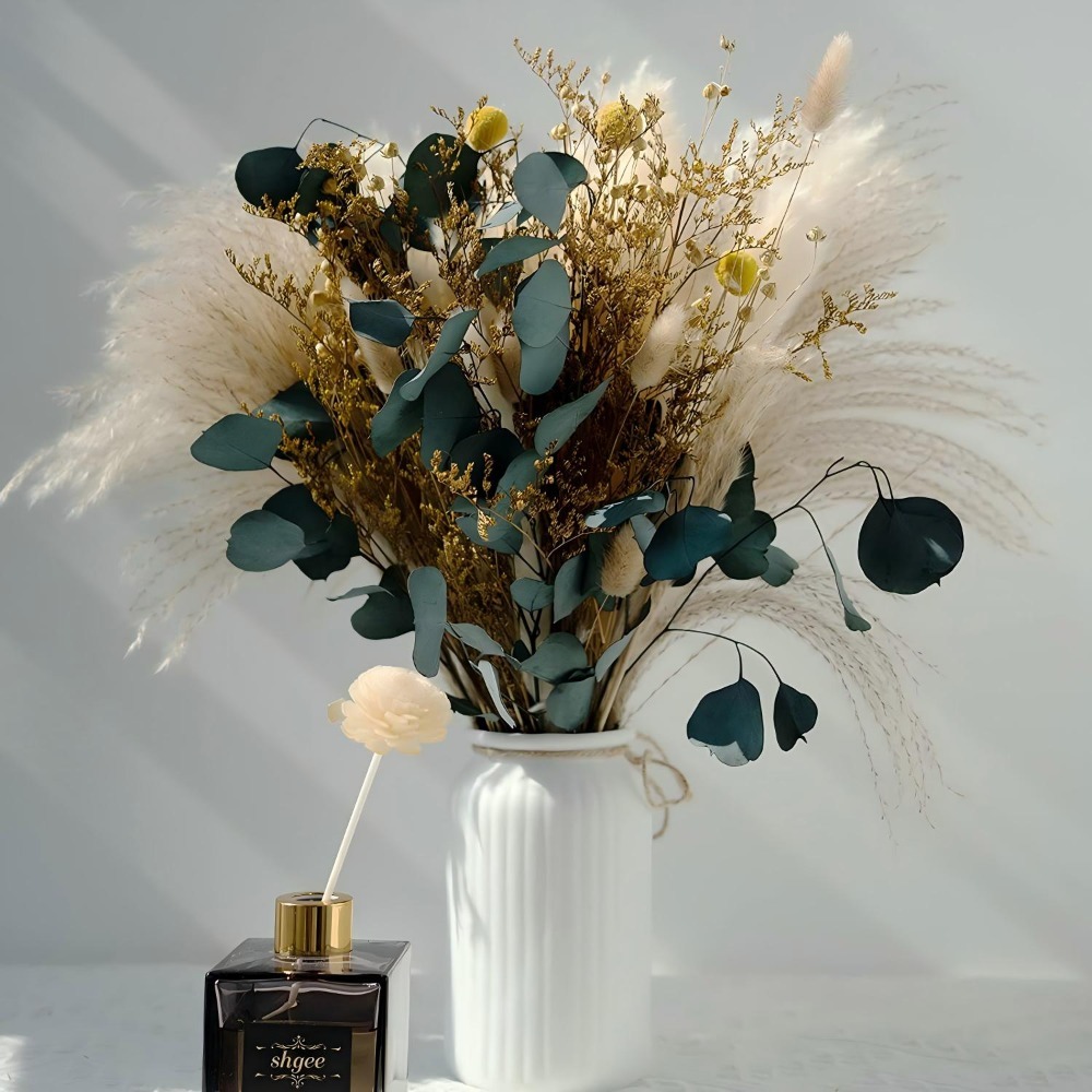 Natuurlijk gedroogd pampasgras - Eucalyptus Preserved recensie en prijs