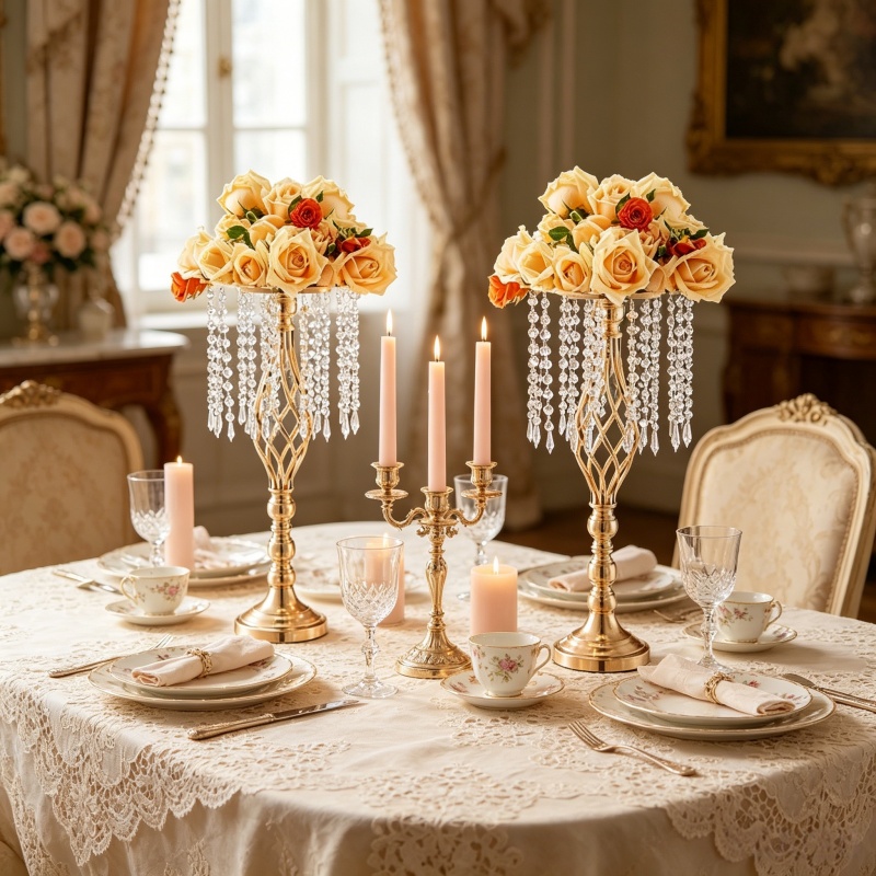 Elegante hoge gouden kristalle - Florist Supply Vases recensie en prijs