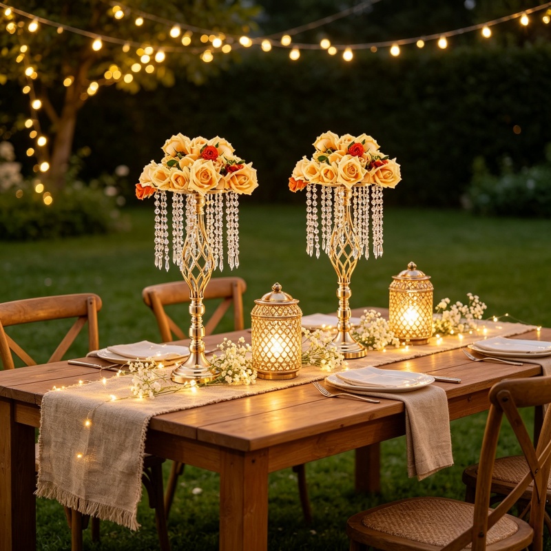 Elegante hoge gouden kristalle - Florist Supply Vases recensie en prijs