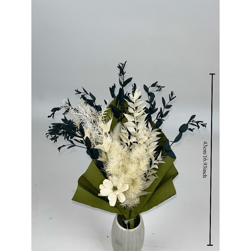 Gedroogd bloemenboeket, witte  - Eucalyptus Preserved recensie en prijs
